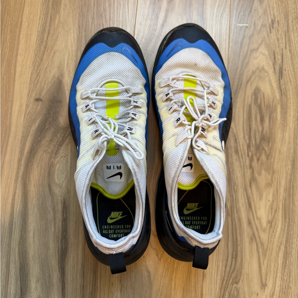 Nike Men's Athletic Shoes - White, Blue, and Neon Yellow